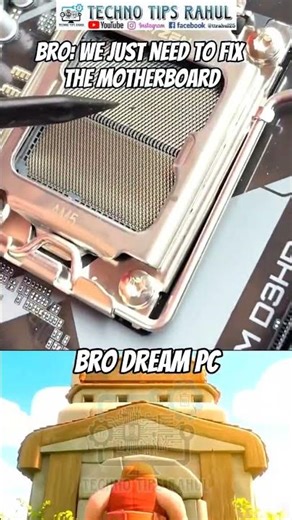 Motherboard CPU Socket Damaged 🤬🤬❌😰😰#shorts #viral #motherboard #amd #gigabyte