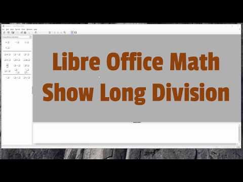 Show Long Division in Libre Office Math