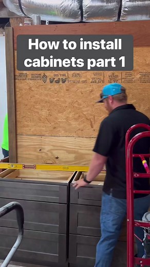 How to install cabinets. This is part 1 of our cabinet series where we discuss install best practices from a seasoned installer. #thehomebuildingshow , #thehomebuildingandremodelingshow , #contractor , #contractortraining , #contractorlife , #construction , #constructiontraining , #constructionlife , #remodel , #remodeling , #homeremodeling , #diy , #homebuild, #howto , #customhome, #kerbyhomes, #kerbycustom , #kerbyinteriordesign, www.thehomebuildingshow.com#learntok #learnontiktok #fyp