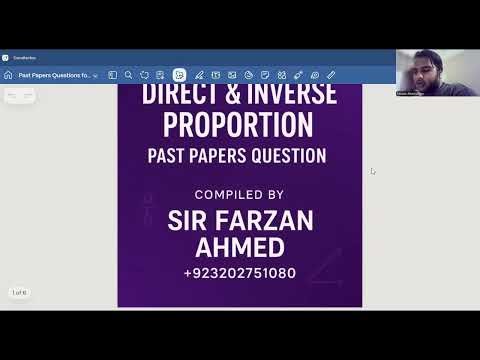 Cambridge IGCSE Math Practice: Direct & Inverse Proportion