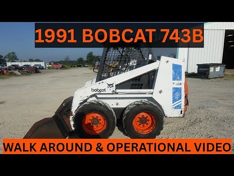 1991 Bobcat 743B Skid Steer Loader Walk Around & Operational Video $9,900