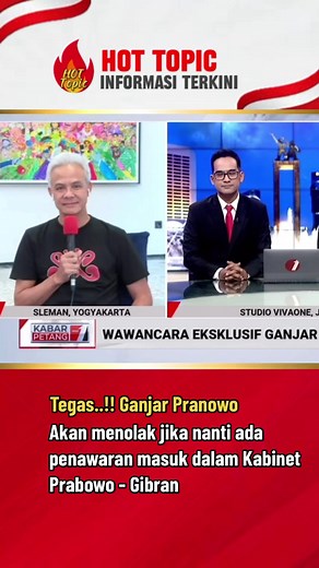Ganjar Pranowo Menolak Tawaran Bergabung dalam Kabinet