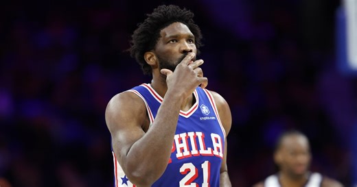 Joel Embiid out for Sixers-Hawks on Thursday; team says Embiid is experiencing shin soreness
