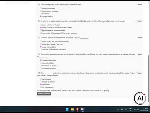 NPTEL Project Management Week 7 Assignment Answers | 2026