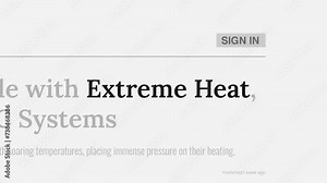 Term 'Extreme heat' highlighted on FAKE headlines news publications. Titles on white background. Can be used for editorial AND non editorial content as everything is 100% fake