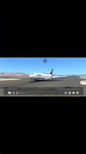 Iufthansa 747 landing in infinite flight