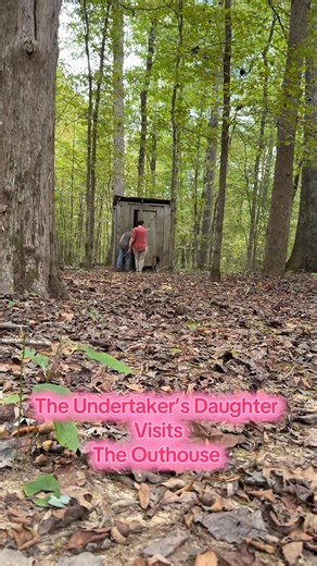 By viewer request, The Undertaker’s Daughter went back to the cemetery outhouse. 💀 Let me tell you, nothing will make you question your life choices faster than using an outhouse surrounded by headstones. 👻 #theundertakersdaughter #death #cemeteries #History #restroominpeace | The Undertaker's Daughter