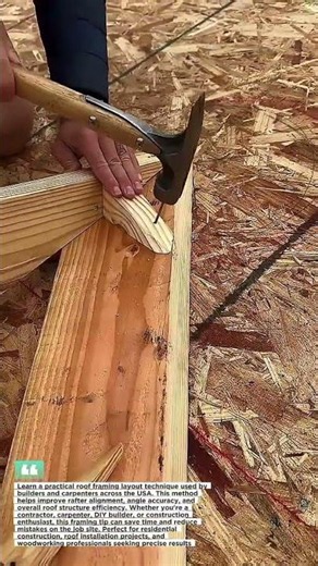 Smart Roof Framing Layout Trick #Construction #Roofing #Carpentry