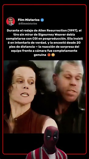 Durante el rodaje de Alien Resurrection (1997), Sigourney Weaver logró un tiro que iba a ser CGI