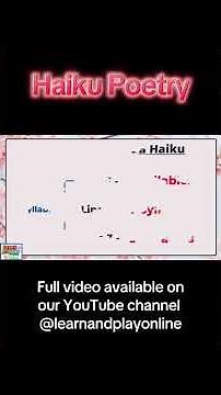 Haiku Poetry for Kids