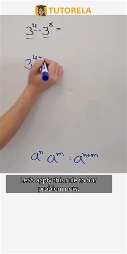 Simplify 3^4 x 3^x: Multiply Powers Easily! #Math #ExponentsRules #MultiplicationOfPowers