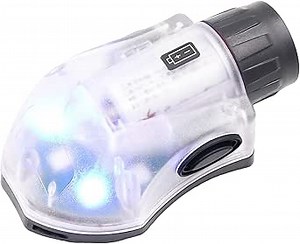 Tactical IR Strobe Helmet Light Military Identification Light with LED Visible Light Constant-on & Strobe Survival Signal Light (Black-Blue)