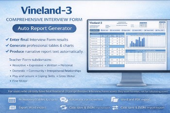 Vineland-3 Comprehensive Interview Form Auto Report Generator