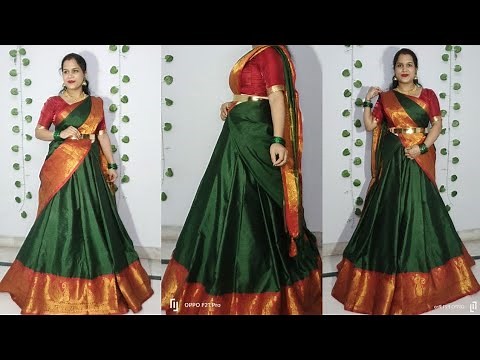 How to wear half saree perfectly | How to drape half saree perfectly | Half saree draping style