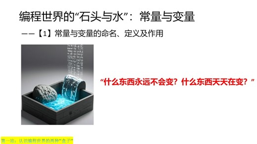 【1】常量与变量的命名、定义及作用