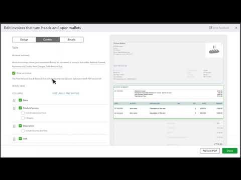 Customise sales forms in QuickBooks