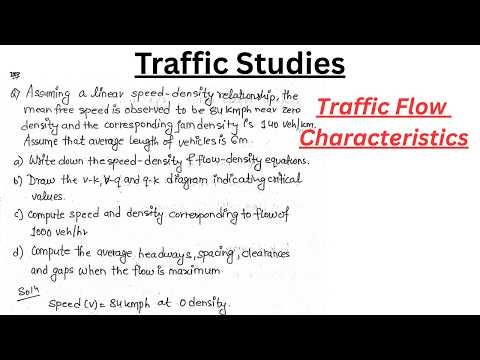 Traffic Flow Characteristics | Traffic Engineering | Transportation Engineering II | PoU