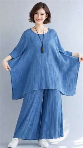 Tinna Susanti on Instagram: "✨ Batwing Kaftan Set ✨ Loose fit, airy, and classy 😍 Perfect for those who love a relaxed style but still want to look polished. Comfortable for all-day wear, yet effortlessly elegant 💙 #pattern #patternmaking #usafashion #FashionDesign #sewing"