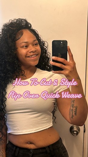 From stiff to silky 🥹 watch me cut & style this flip over quick weave 🔥 #flipovermethod #quickweaveinstall #flipoverquickweave #hairtransformation #hairstylingtips | Madbout Red