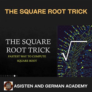 122K views · 2.3K reactions | The Square Root Trick | The fastest way to find the square root | Asisten and German Academy | Facebook