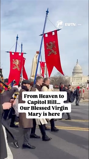 What a beautiful snapshot of the March for Life 2026. Our Mother walks with us through Capitol Hill—may we entrust to her care the protection of every human life. #ewtnprolife #whywemarch | Catholic News Agency