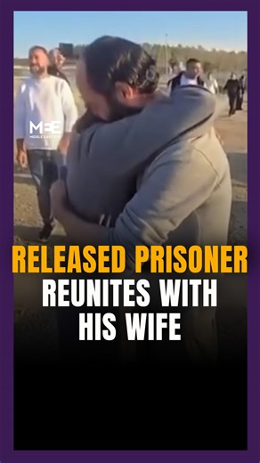 Palestinian journalist Samer Khwaira reunites with his wife after being released from Israeli prison. Khwaira has spent 9 months in Israeli prison under administrative detention. Khwaira said that he and other Palestinian prisoners were subjected to “physical and psychological torture” by Israeli prison guards. | Middle East Eye