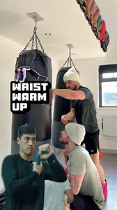 Wrist Warm up like BIVOL 🥊⬇️ • 10 minutes of warming up can save a lifetime of injuries & pain … • Bivol is methodical in his warming up & general mobility practice, he incorporates: 1. Forearm releasing using his knee 2. Floppy Fists - encouraging movement at the joint 3. Isometric stretching to increase range of motion 4. Loaded stretching using the bag as resistance 5. Light bare fist punches • Many fighters wait too long to start incorporating this - start early & stay young🔥 #THOSEBOXINGB