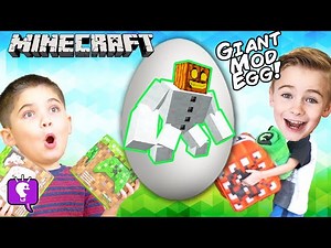Giant MINECRAFT Mod Egg with Gameplay by HobbyKidsTV - Videos For Kids