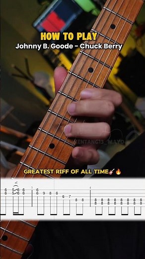 Johnny B Goode | GUITAR TUTORIAL 🎸🔥#guitarlesson #chuckberry #rocknroll #guitarra #guitartutorial