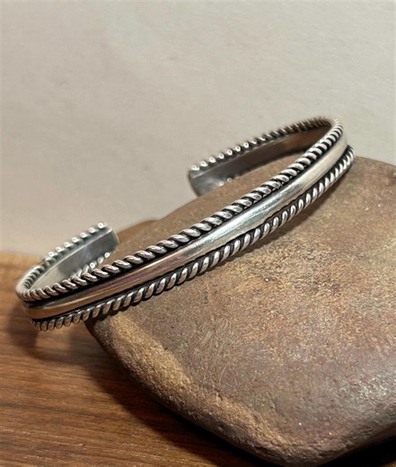 Navajo Sterling Cuff Bracelet Braided Rope 925 Silver Native Vintage Jewelry Southwestern Birthday Christmas Anniversary Gift Tribal Boho - Etsy UK