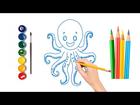 How to Draw an Octopus- Easy Step-by-Step Tutorial for Beginners! 🎨
