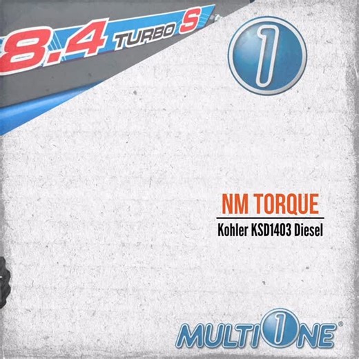 We’re excited to introduce the new MultiOne 8.4 TurboS #multifunctionloader! Featuring the cutting-edge Rehlko KSD 1403 engine with Turbo and Intercooler, delivering an impressive 120 Nm of torque. This unleashes a whole new level of performance, including: ✅ 120Nm torque from just 1400rpm ✅ 74 l/min aux oil flow rate ✅ 25 km/h max drive speed (2 speed) ✅ 2050kgf pushing force ✅ 1680kgs gross weight (basic loader) ✅ DBS, Torque Divider and Cruise Control - standard spec ✅ No DPF or exhaust treat