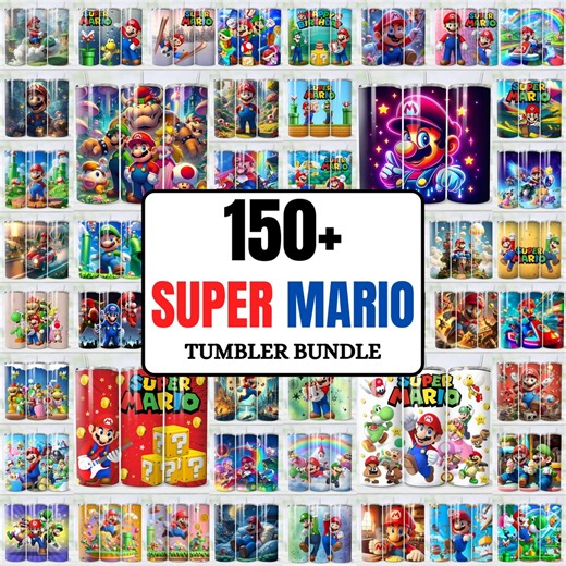 150  Super Mario Tumbler Wrap Bundle, Super Mario Sublimation, Mario Bros PNG, 3D Super Mario Splash Tumbler, Kids Tumbler, 20 Oz Mario Wrap - Etsy