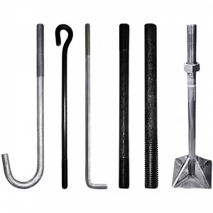 [Hot Item] M24 Anchor Bolt J Type L Type Hook Bolt with Square Nuts