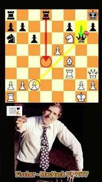Ataque BRUTAL de Fischer que DESTROZA a la computadora! 🔥 Fischer - Mac Hack VI, 1977 #shorts