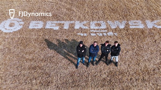 FJD_Landscaping on Instagram: "Day 2 ｜Global Dealer Conference Global dealers on our demo site. And one of of dealer stand with one logo, drawn live with PaintMaster Mini. Small machine, Printer Mode on. From above, it’s clean geometry. On the ground, it turns into an album cover moment. Starring @ Bętkowski Service #albumcover #logoideas #logomarking #automation #fjdynamics #landscaping #paintmaster #FJD #GlobalDealerConference2026"
