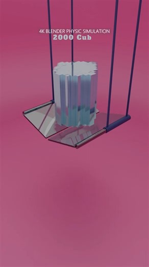 Satisfying Falling Animation 2000, 2700 an 4100 Metal Cube!