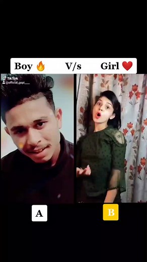 #boy 🔥 V/s #girl ❤️