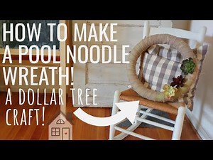 TUTORIAL: How to make a pool noodle wreath | Wreath DIY | Dollar Tree Wreath | Dollar Tree DIY