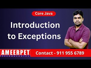Introduction to Exception Handling in Java | Ameerpet Technologies