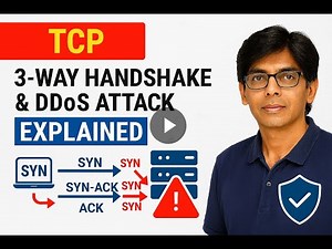 TCP 3-Way Handshake & DDoS Attack Explained | With SYN Flood Example