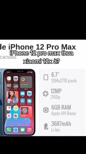 So sánh iPhone 12 Pro Max và Xiaomi 12X