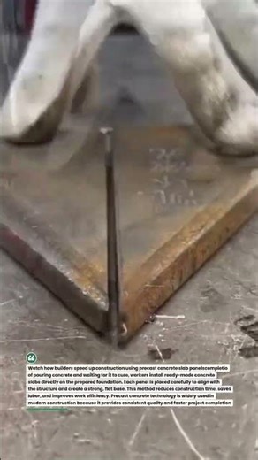 Fast Concrete Slab Installation with Precast Panels #construction #concrete #builder