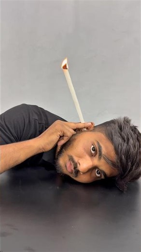 respect 😱🔥l Ear wax candle #experiment #tiktok #science