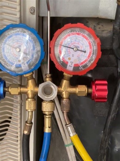 Blue star side discharge vrf gas charging working process #tech vrfsystem#blue #explore #hvac #ac