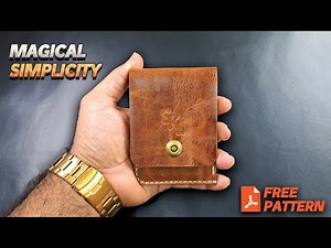 Make a Minimalist wallet with magnetic snap,FREE PATTERN