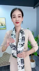 192K views · 1.3K reactions | A scarf tying technique that can be learned in three seconds#Silkscarf #Tutorials #Collocation #scarves #silkscarf #_cut | Dress prepare | Facebook