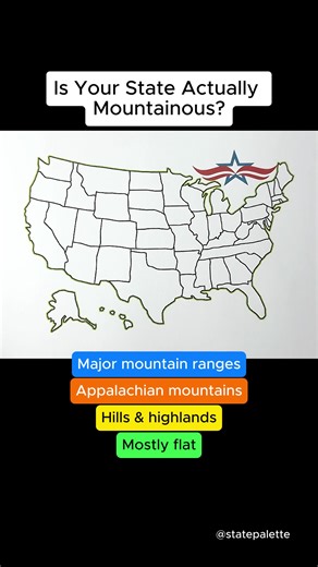 Mountains in America aren’t just in the West. The East has its own story. #Mountains #USGeography #Rockies #Appalachia #USStates #GeographyFacts #MapVisualization #LearnOnTikTok