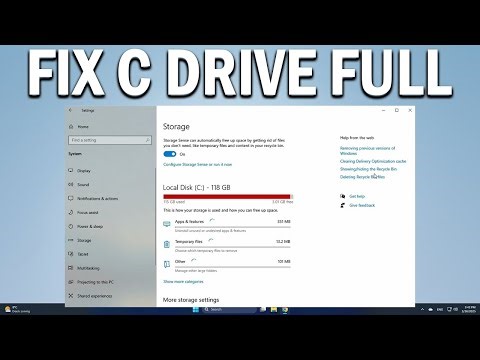 How To Fix C Drive Full and Showing Red Bar Problem In Windows