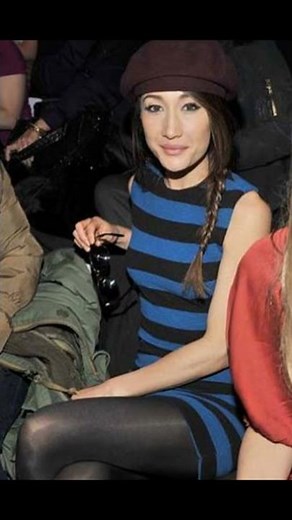 Maggie Q SHows off Her Pantyhose